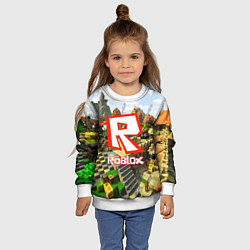 Свитшот детский ROBLOX, цвет: 3D-белый — фото 2