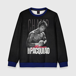 Свитшот детский Manny Pacquiao, цвет: 3D-синий