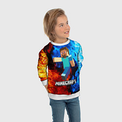 Свитшот детский MINECRAFT, цвет: 3D-белый — фото 2