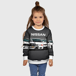 Свитшот детский NISSAN, цвет: 3D-белый — фото 2