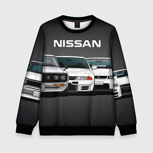 Детский свитшот NISSAN / 3D-Черный – фото 1