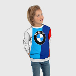 Свитшот детский BMW, цвет: 3D-белый — фото 2