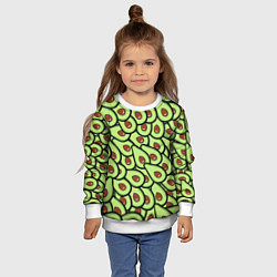 Свитшот детский АВОКАДО, цвет: 3D-белый — фото 2