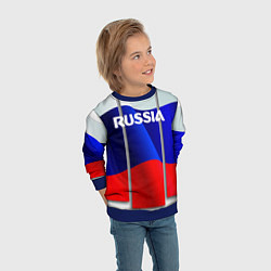 Свитшот детский Россия, цвет: 3D-синий — фото 2