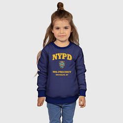 Свитшот детский Бруклин 9-9 департамент NYPD, цвет: 3D-синий — фото 2