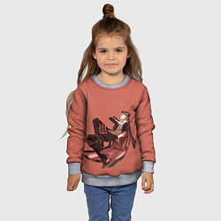 Свитшот детский Чуя Накахара, цвет: 3D-меланж — фото 2