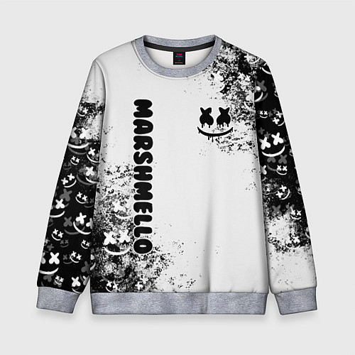 Детский свитшот Marshmello / 3D-Меланж – фото 1
