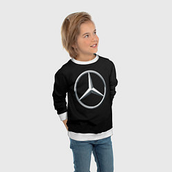 Свитшот детский MERCEDES-BENZ CARBON, цвет: 3D-белый — фото 2