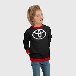 Свитшот детский Toyota carbon, цвет: 3D-красный — фото 2