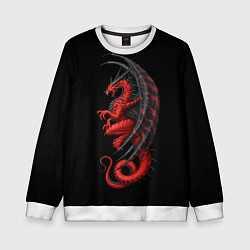 Свитшот детский Red Dragon, цвет: 3D-белый