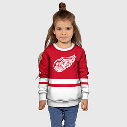 Свитшот детский Детройт Ред Уингз, цвет: 3D-белый — фото 2