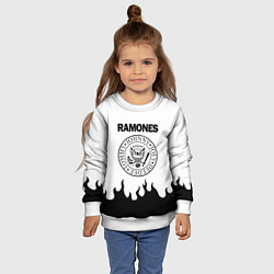 Свитшот детский RAMONES, цвет: 3D-белый — фото 2