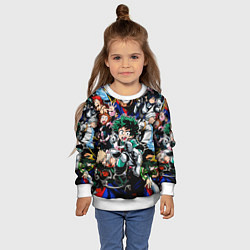 Свитшот детский Моя геройская академия, цвет: 3D-белый — фото 2