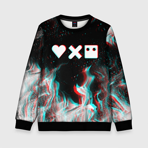 Детский свитшот LOVE DEATH ROBOTS LDR / 3D-Черный – фото 1