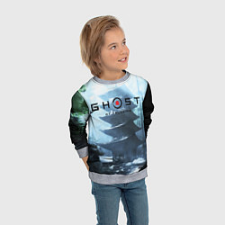 Свитшот детский Ghost of Tsushimа, цвет: 3D-меланж — фото 2