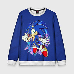 Свитшот детский Sonic, цвет: 3D-белый