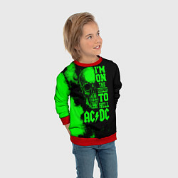 Свитшот детский I'm on the highway to hell ACDC, цвет: 3D-красный — фото 2