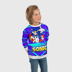 Свитшот детский Sonic, цвет: 3D-белый — фото 2
