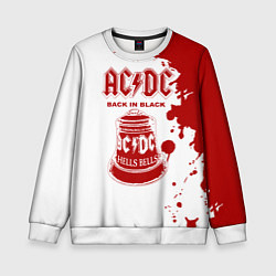 Свитшот детский ACDC Back in Black, цвет: 3D-белый