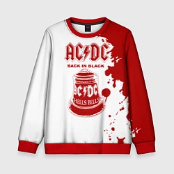 Свитшот детский ACDC Back in Black, цвет: 3D-красный