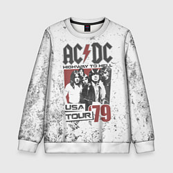 Свитшот детский ACDC, цвет: 3D-белый