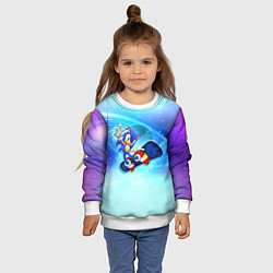 Свитшот детский Соник, цвет: 3D-белый — фото 2