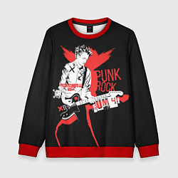Свитшот детский Punk-rock, цвет: 3D-красный