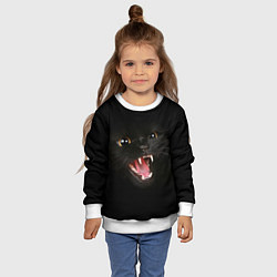 Свитшот детский Злой Котик, цвет: 3D-белый — фото 2