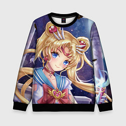 Свитшот детский SAILOR MOON, цвет: 3D-черный