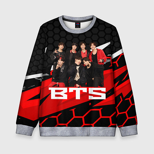 Детский свитшот BTS / 3D-Меланж – фото 1