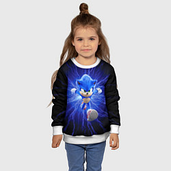 Свитшот детский SONIC, цвет: 3D-белый — фото 2