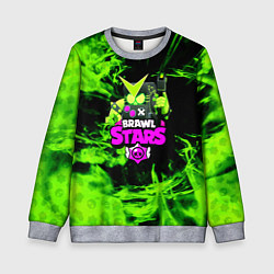 Свитшот детский BRAWL STARS:8BIT VIRUS, цвет: 3D-меланж