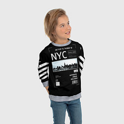 Свитшот детский Off-White: NYC, цвет: 3D-меланж — фото 2