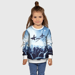 Свитшот детский Алиса, цвет: 3D-белый — фото 2