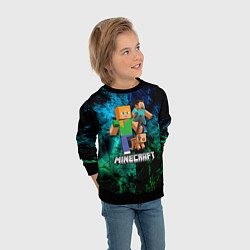 Свитшот детский Minecraft Майнкрафт, цвет: 3D-черный — фото 2