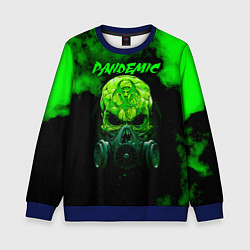 Свитшот детский Пандемия, цвет: 3D-синий