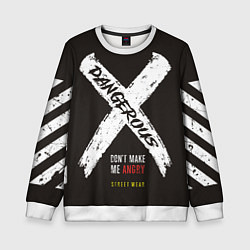 Свитшот детский Off-White: Dangerous, цвет: 3D-белый