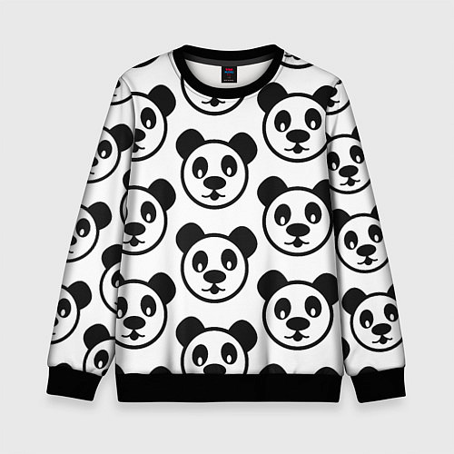 Детский свитшот Panda / 3D-Черный – фото 1