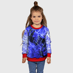 Свитшот детский МОЛНИЯ BLUE, цвет: 3D-красный — фото 2