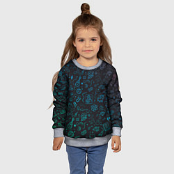 Свитшот детский Смайлы, цвет: 3D-меланж — фото 2