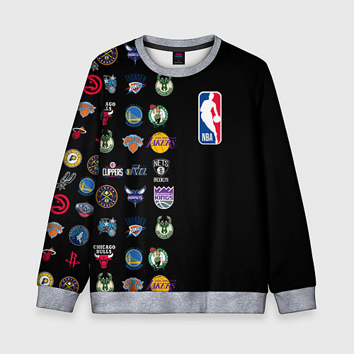 Детский свитшот NBA Team Logos 2 / 3D-Меланж – фото 1