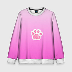 Детский свитшот Розовая лапка с подушечками