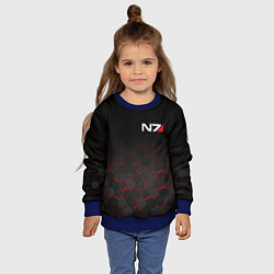 Свитшот детский MASS EFFECT N7, цвет: 3D-синий — фото 2