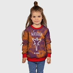 Свитшот детский NIRVANA, цвет: 3D-красный — фото 2