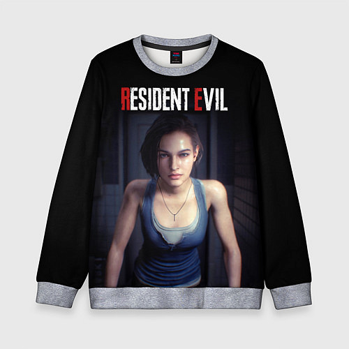 Детский свитшот Jill Valentine / 3D-Меланж – фото 1