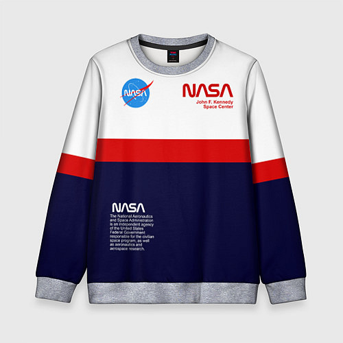 Детский свитшот NASA / 3D-Меланж – фото 1
