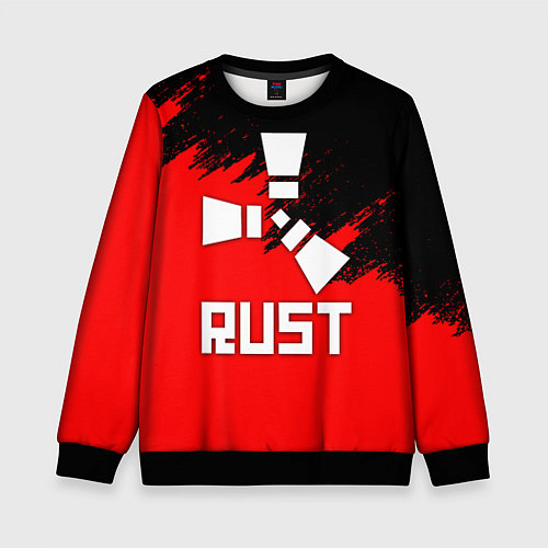 Детский свитшот RUST / 3D-Черный – фото 1