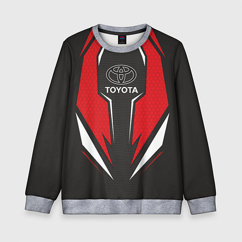Детский свитшот Toyota Driver team Red / 3D-Меланж – фото 1