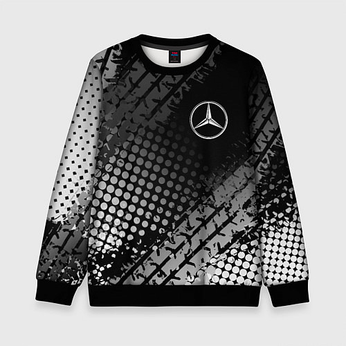 Детский свитшот Mercedes-Benz / 3D-Черный – фото 1