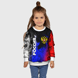 Свитшот детский РОССИЯ, цвет: 3D-белый — фото 2